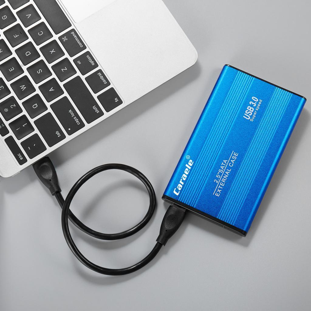 USB3.0 External Mobile  Storage Drive w/ Cover Blue