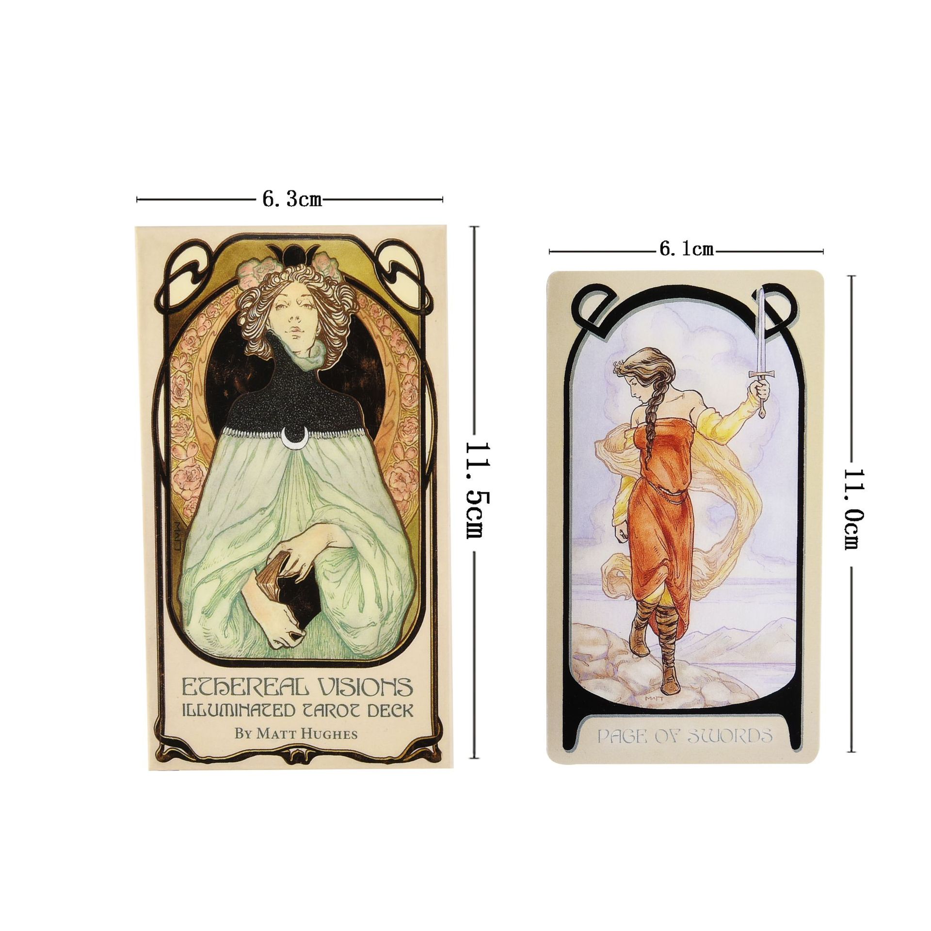 Combo Bộ Bài Bói Tarot Ethereal Visions Illuminated Tarot Deck và Khăn Trải Bàn Tarot