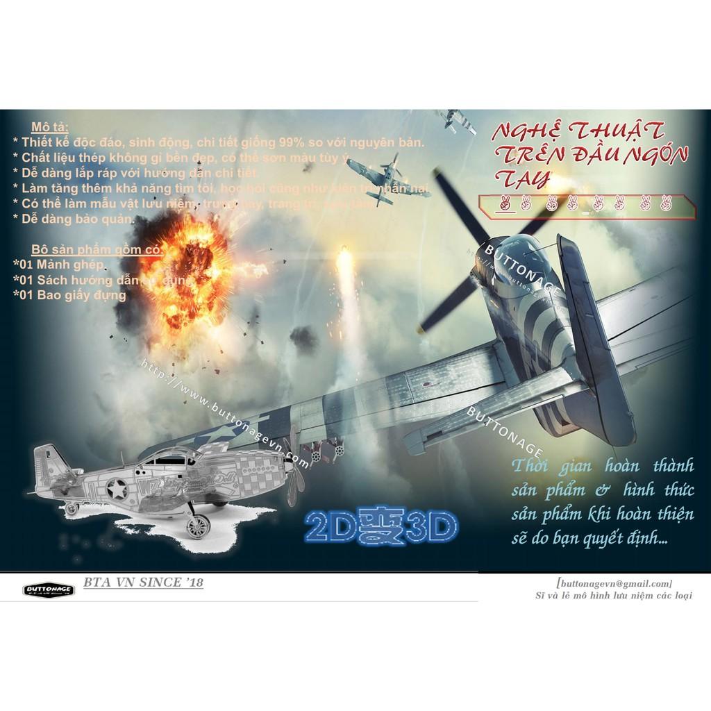 Mô Hình Lắp Ráp 3d Máy Bay Tiêm Kích P51 - Mustang