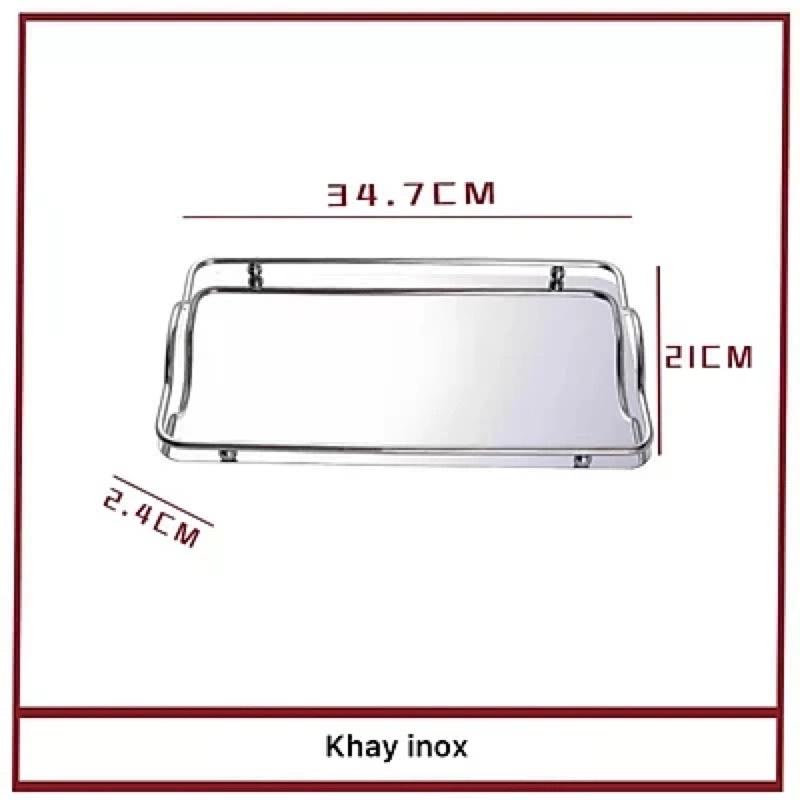 Khay inox tráng gương cao cấp Decor phong cách Bắc Âu BP