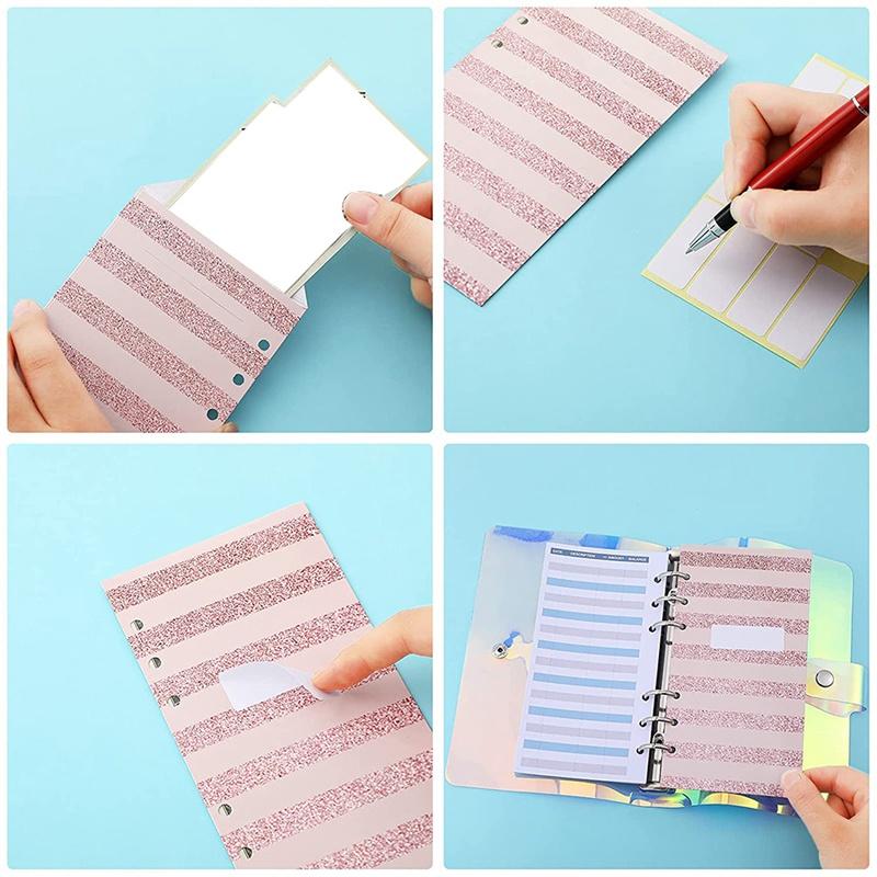 A6 PVC Notebook Binder Sleeve,Budget Money Envelope,Expense Budget Sheet for Daughters,Girlfriends,Mothers and Relatives