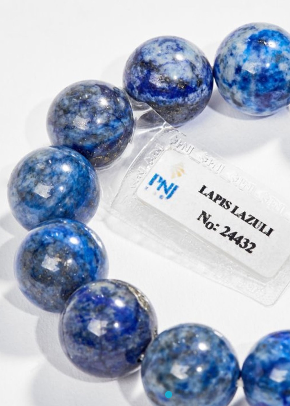 Gembank Lắc Tay Đá Lapis Lazuli 16MM Kèm Giấy Kiểm Định
