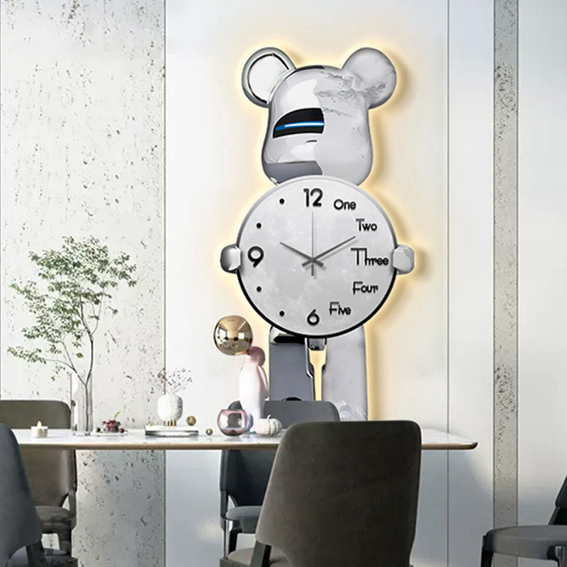 Đồng hồ treo tường phòng khách decor độc đáo tráng gương cao cấp- K1685