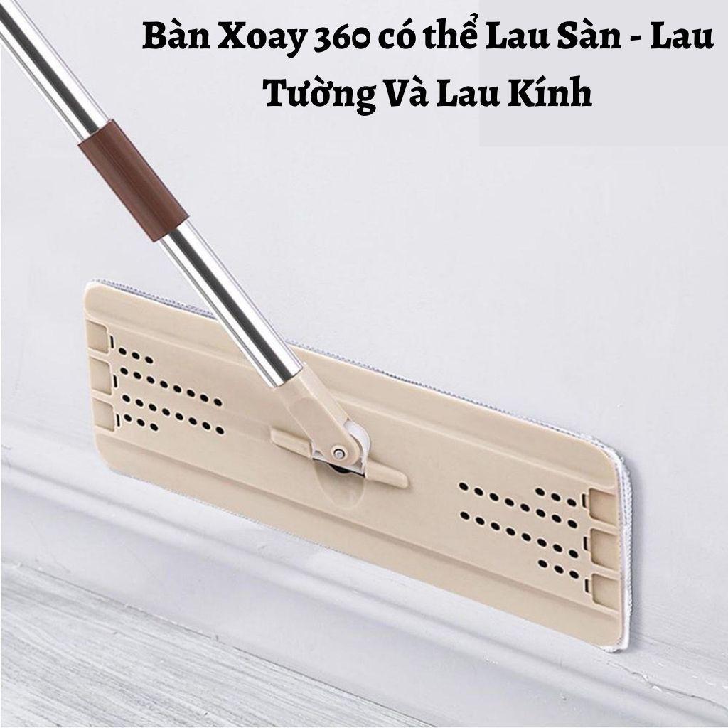 Loại To Bộ Chổi Lau Nhà Cây Lau Nhà Tự Vắt 360 Độ Chính Hãng Cao Cấp Tặng Kèm 2 Bông Lau