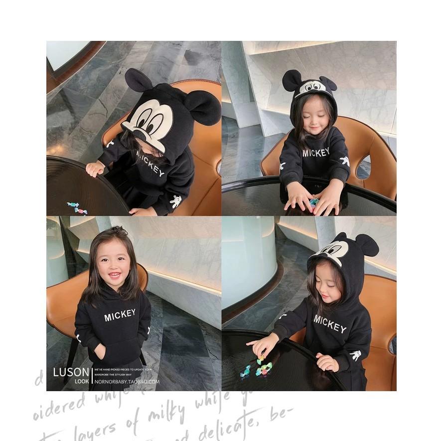 Áo nỉ trẻ em thu đông hoodie mũ trùm đầu hình thú dễ thương cho bé trai bé gái từ 8 đến 18kg