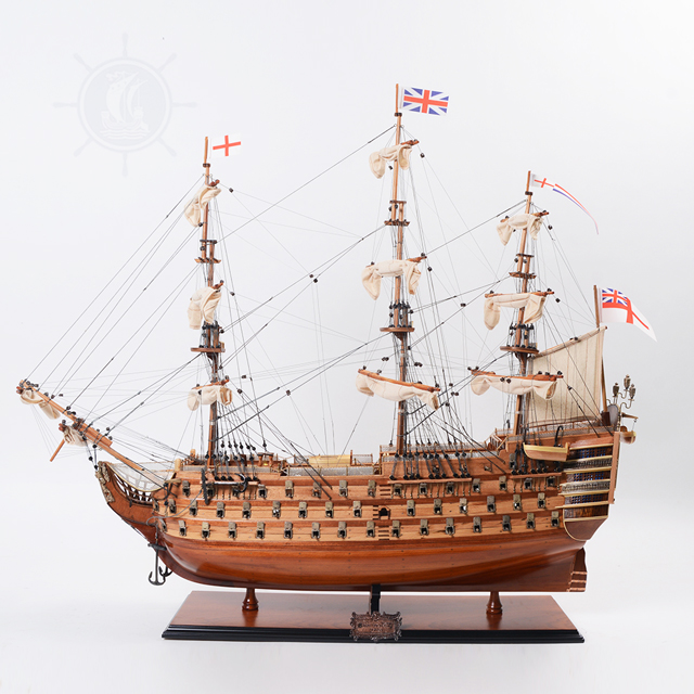 Mô Hình Thuyền Chiến Bằng Gỗ HMS Victory Large Dùng Để Trưng Bày Trang Trí Dài 97 Cm
