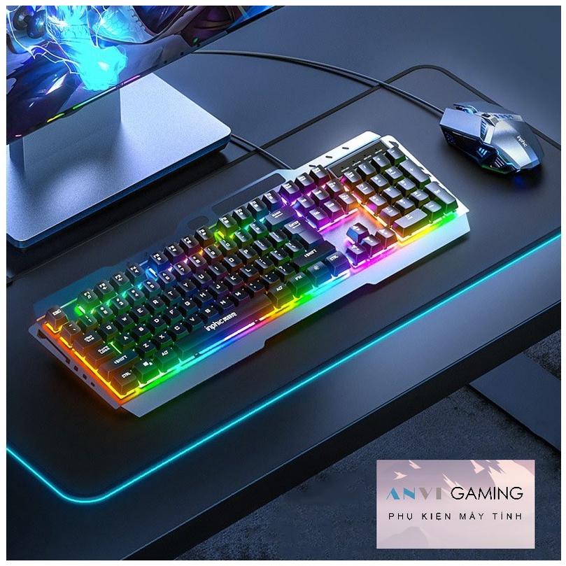 Bàn Phím Cơ Kim Loại INPHIC V680 Có Dây - Đèn LED Siêu Đẹp 4000DPI Chơi Game - Hàng nhập khẩu