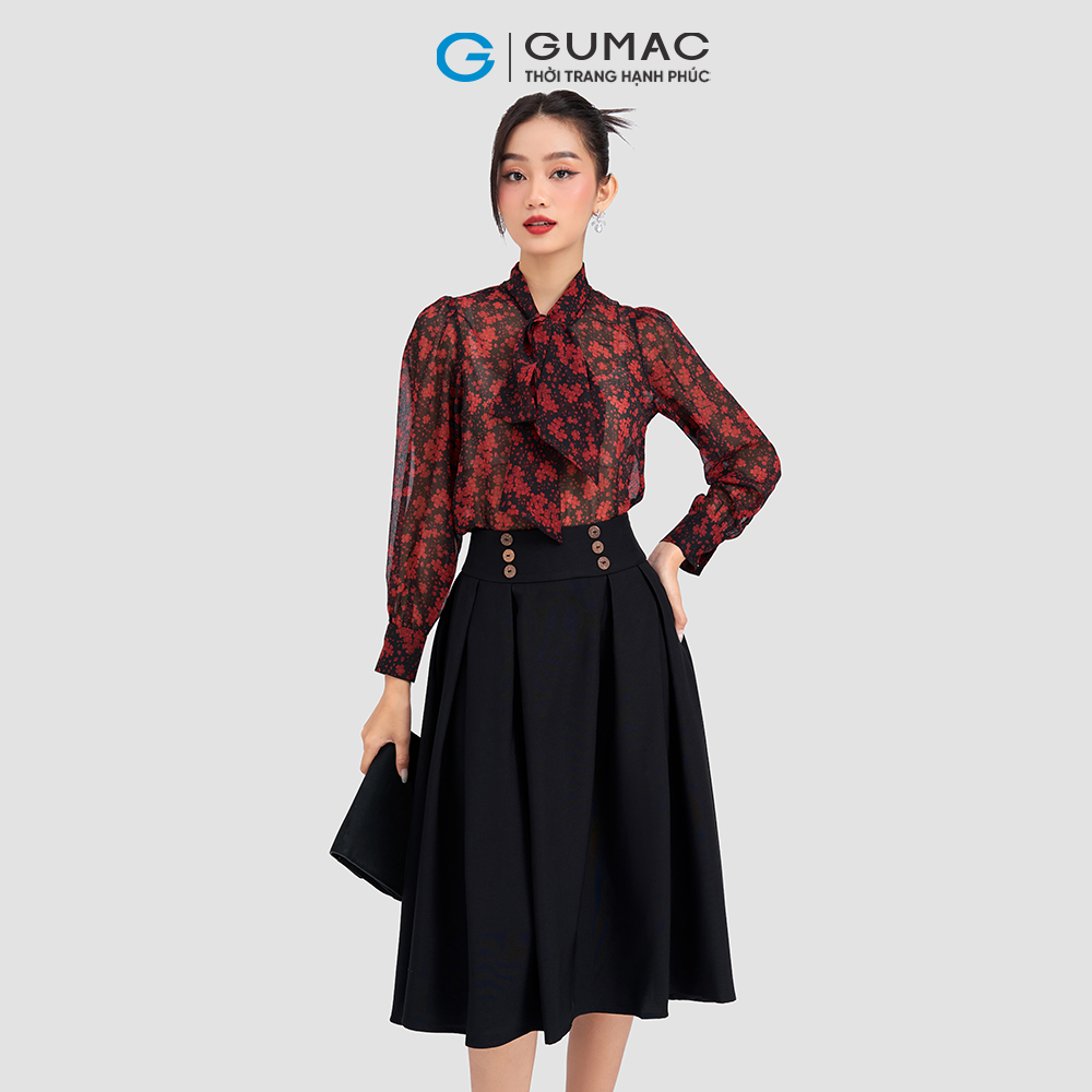 Áo kiểu thắt nơ GUMAC AD03066