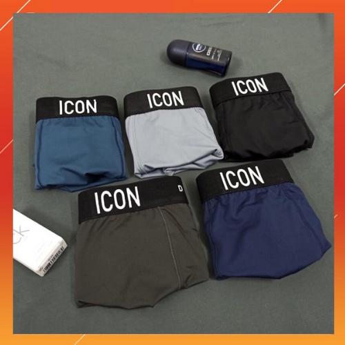 Set 4 Quần Lót Nam Dáng Boxer Cotton Thấm Hút Mồ Hôi Quần Sịp Nam Thun Lạnh Co Giãn 4 Chiều