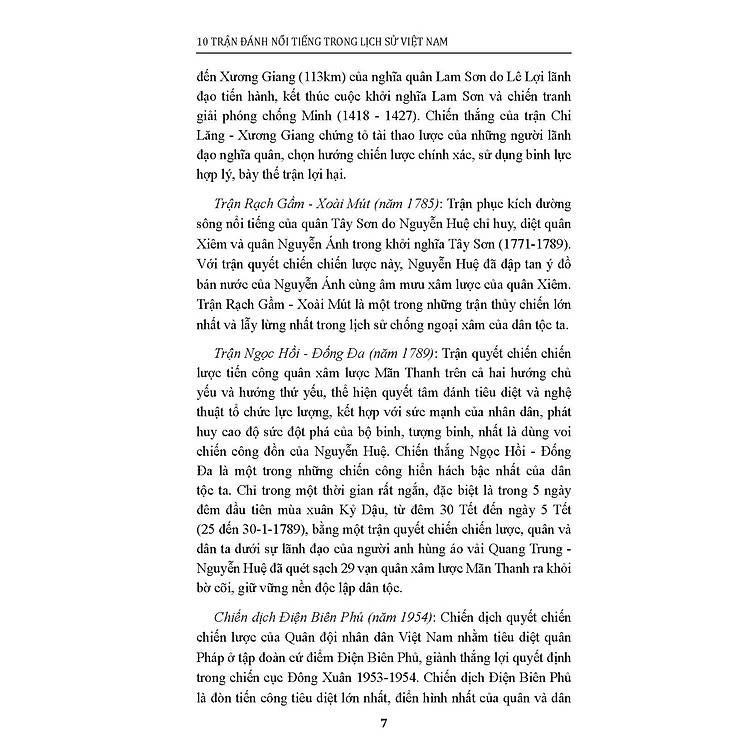 Sách - 10 Trận Đánh Nổi Tiếng Trong Lịch Sử Việt Nam - Đại Tá Đặng Việt Thủy - VIETNAMBOOK
