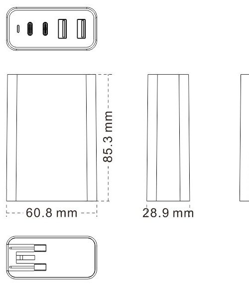 Adapter sạc đa cổng HyperJuice GaN 100W - Hàng Chính Hãng