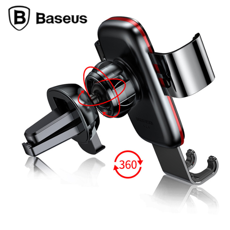 Giá đỡ điện thoại gắn trên cửa gió điều hòa ô tô, xoay 360 độ Baseus , Tính năng khóa/ mở tự động , Tự động điều chỉnh kích thước - Hàng chính hãng - Giao màu ngẫu nhiên