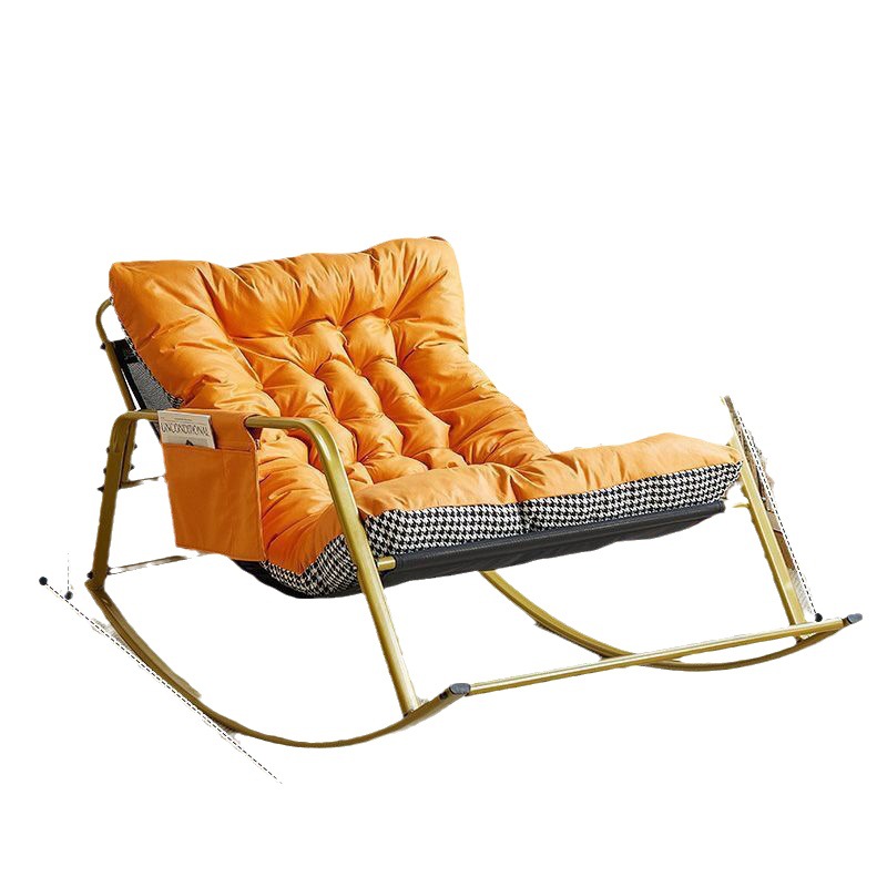 Ghế Bập Bênh Đôi Có Gác Chân, Ghế Sofa Lười Thứ Giãn, Sofa Lười Khung Thép Đệm Cao Cấp Decor Phòng Ngủ, Phòng Khách.