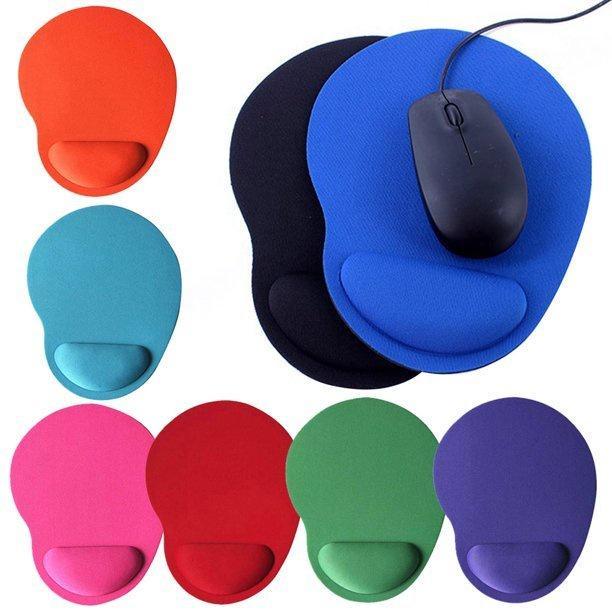 Tấm Lót Chuột Bằng Silicone EVA Mềm Màu Trơn Chống Trượt Kèm Đệm Cổ Tay Cho Pc Laptop