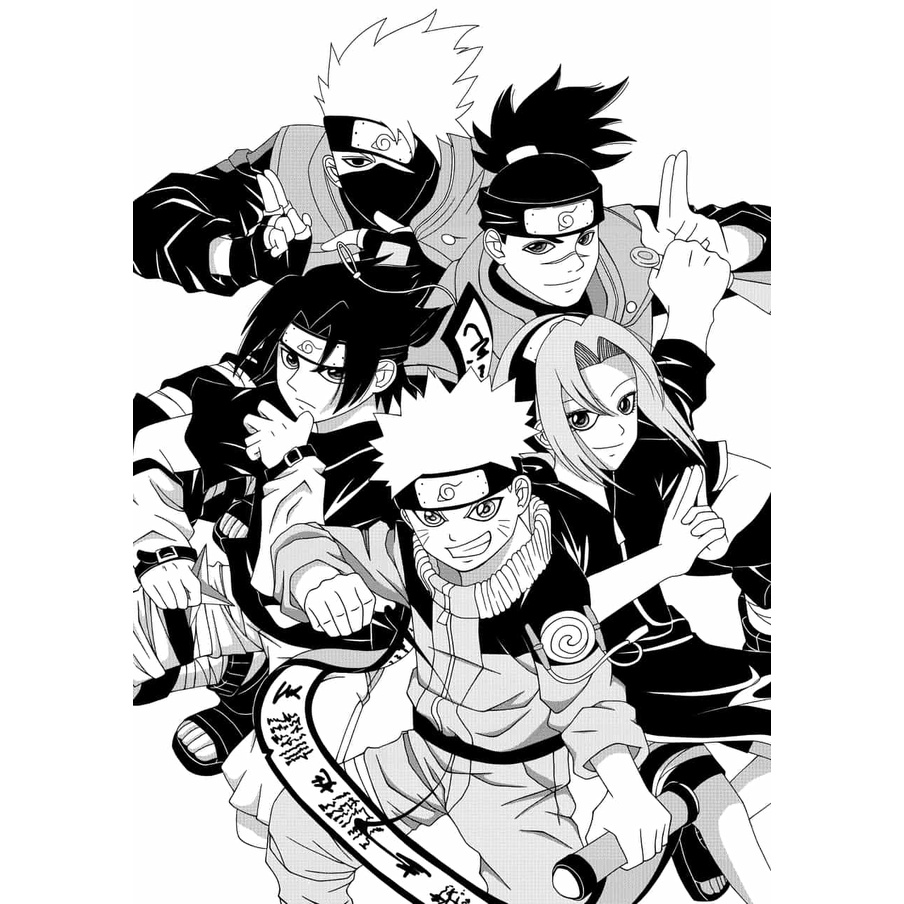 Tranh dán tường poster truyện tranh anime Naruto decor trang trí góc học tập làm việc phòng ngủ rẻ vô địch