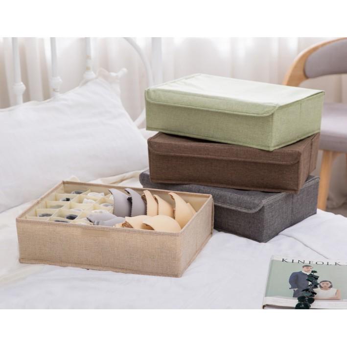 Hộp Tủ Vải Bố Đựng đựng đồ lót tiện ích - 16 Ngăn