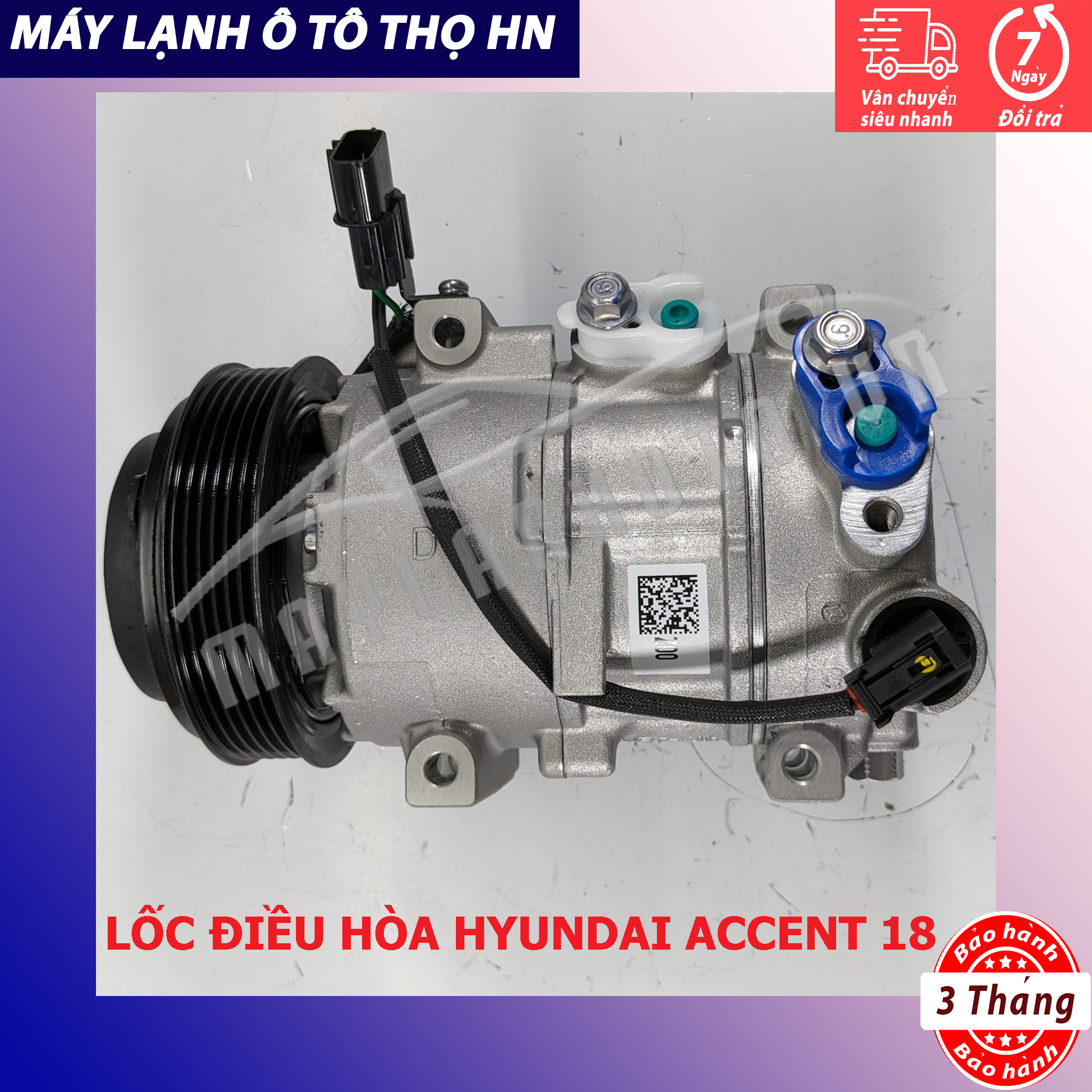 Lốc điều hòa (block,máy nén) Hyundai Accent 2018 2019 2020 Hàng xịn Hàn Quốc 18 19 20 97701-H8000