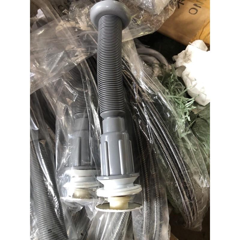 Xi phông thoát nước chậu rửa mặt thân nhựa đầu inox lõi đồng,inox