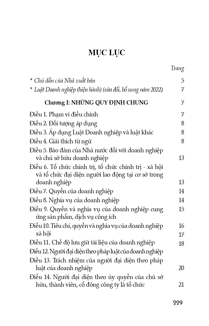 Luật Doanh Nghiệp (Hiện Hành) (Sửa Đổi, Bổ Sung Năm 2022)