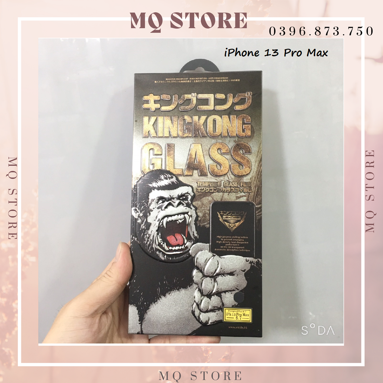 Kính cường lực full màn hình cao cấp KingKong dành cho iPhone 13/ 13Pro/ 13 Pro Max( hàng chính hãng)