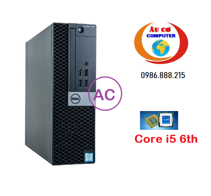 Cây máy tính để bàn Dell OptiPlex 7040 TÙY CHỌN CẤU HÌNH (CORE I7-6700/ CORE I5-6500 / CORE I3-6100 / Win 10 Pro) - Hàng chính hãng