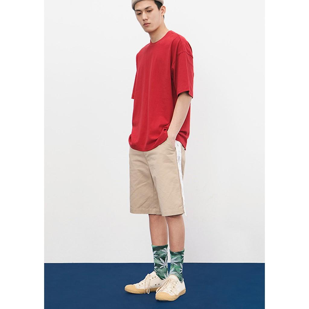 Áo thun nam tay ngắn form rộng unisex, vải cotton mềm mát, hàng nhập Quảng Châu