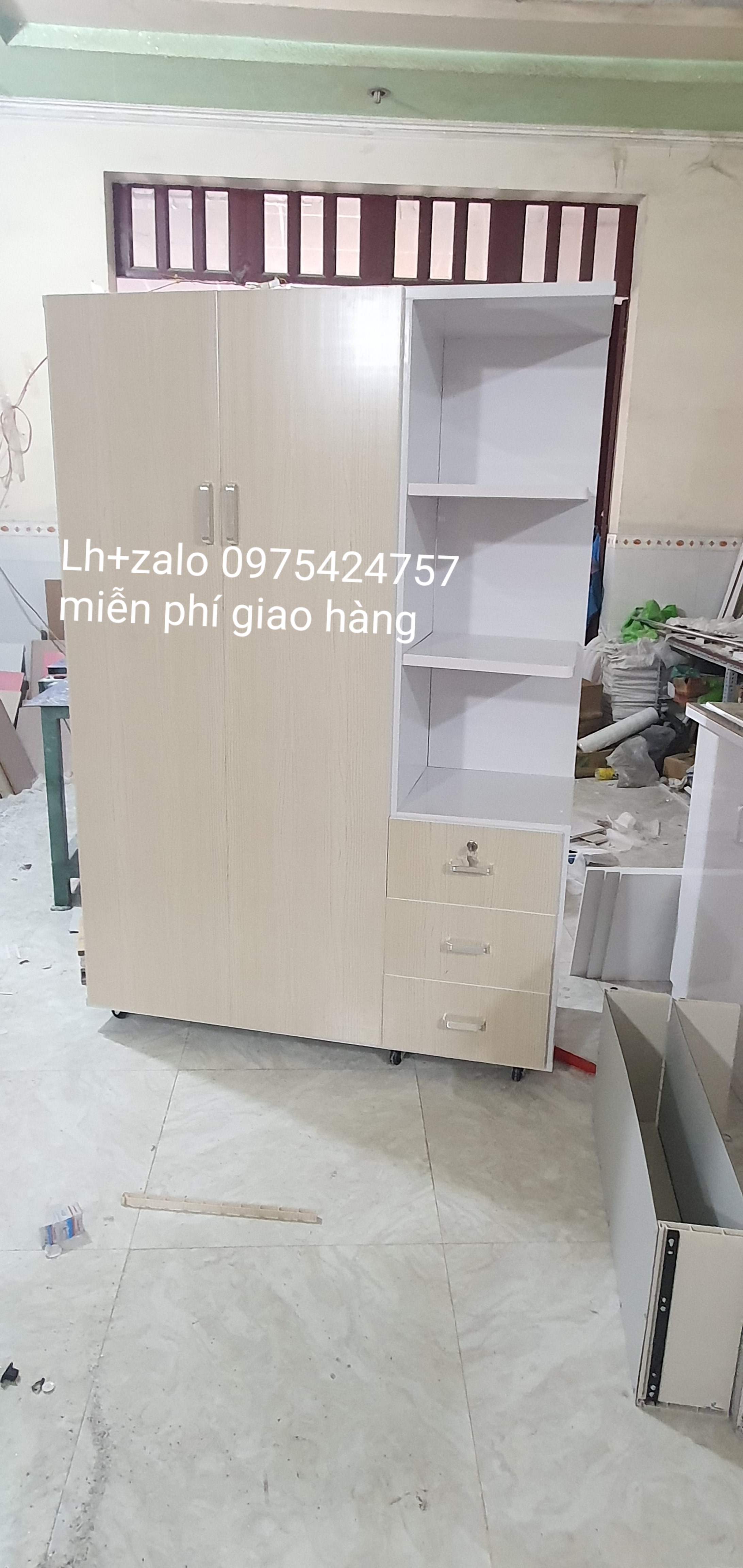 Tủ nhựa đài loan 2 cánh 1 kệ