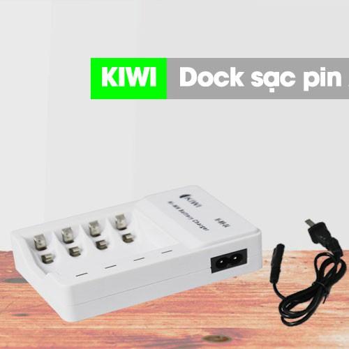 Combo 4 pin sạc AA và dock sạc pin Kiwi 4 cổng