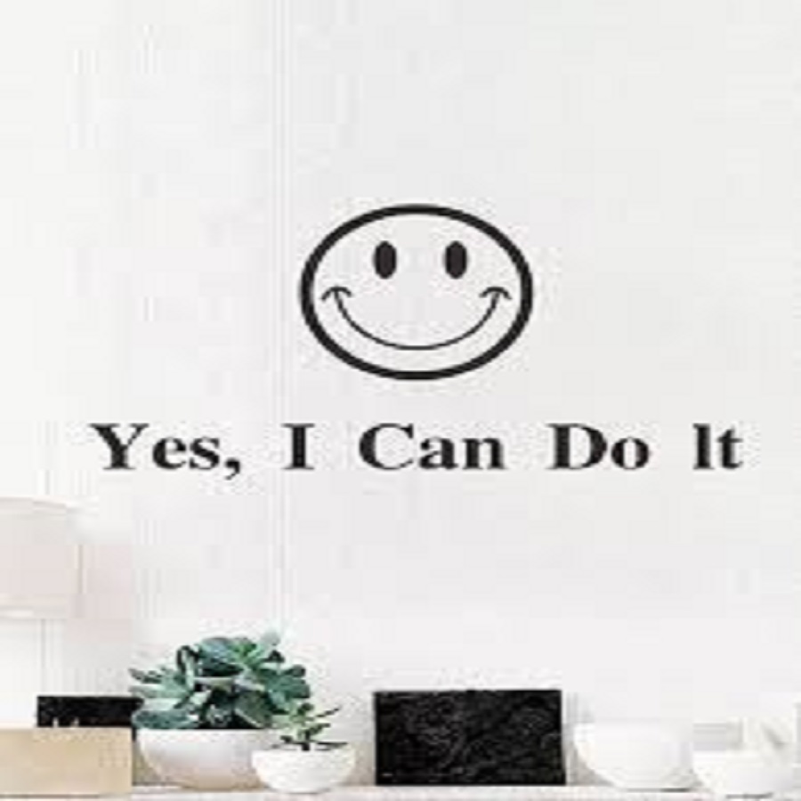 Decal dán tường chữ truyền động lực YES. I CAN DO IT