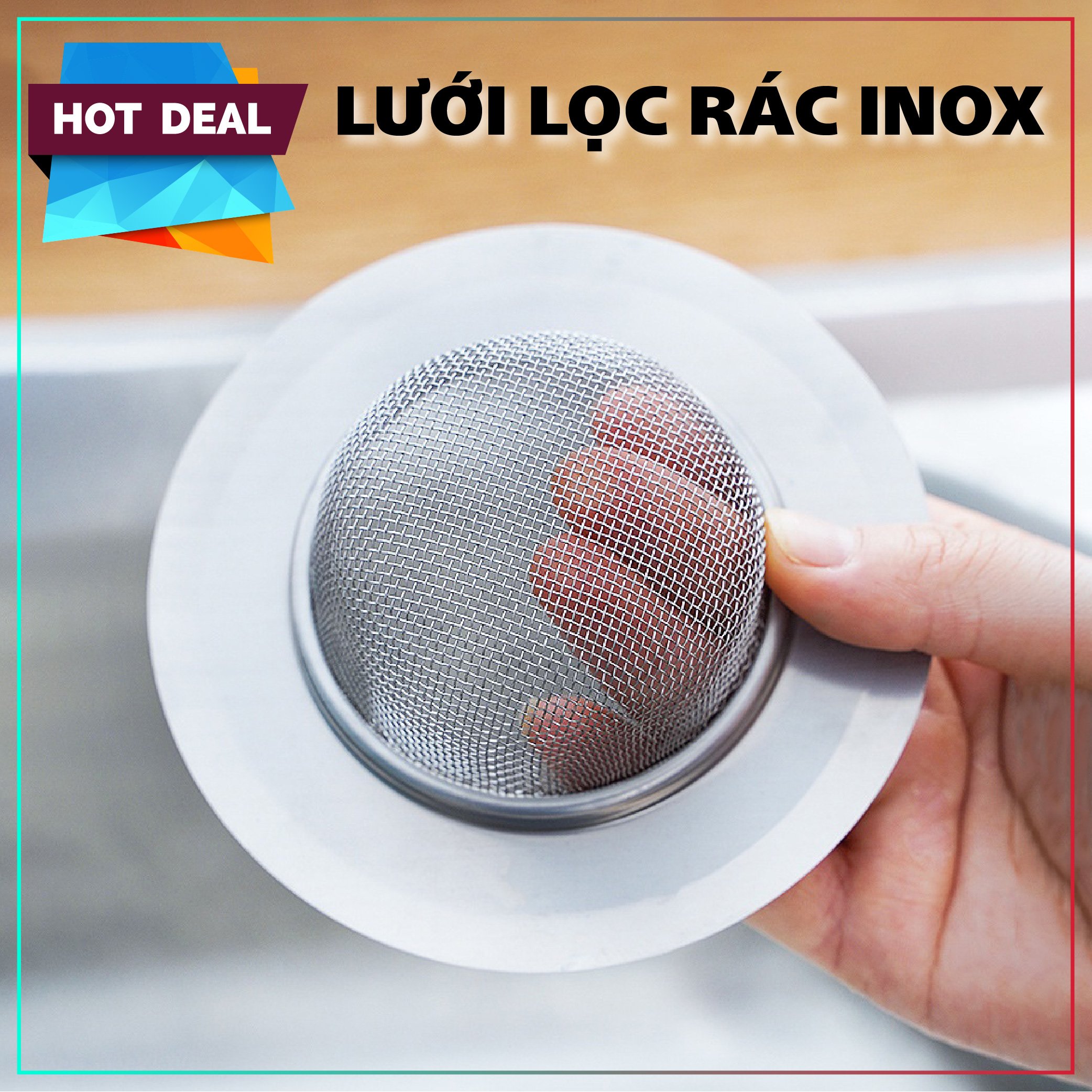 Lưới Inox Lọc Rác, Lưới Lọc Rác Bồn Rửa Chống Tắc Nghẽn Không Gỉ - Chống Tắc Bồn Rửa, Lọc Cặn Bẩn Hiệu Quả