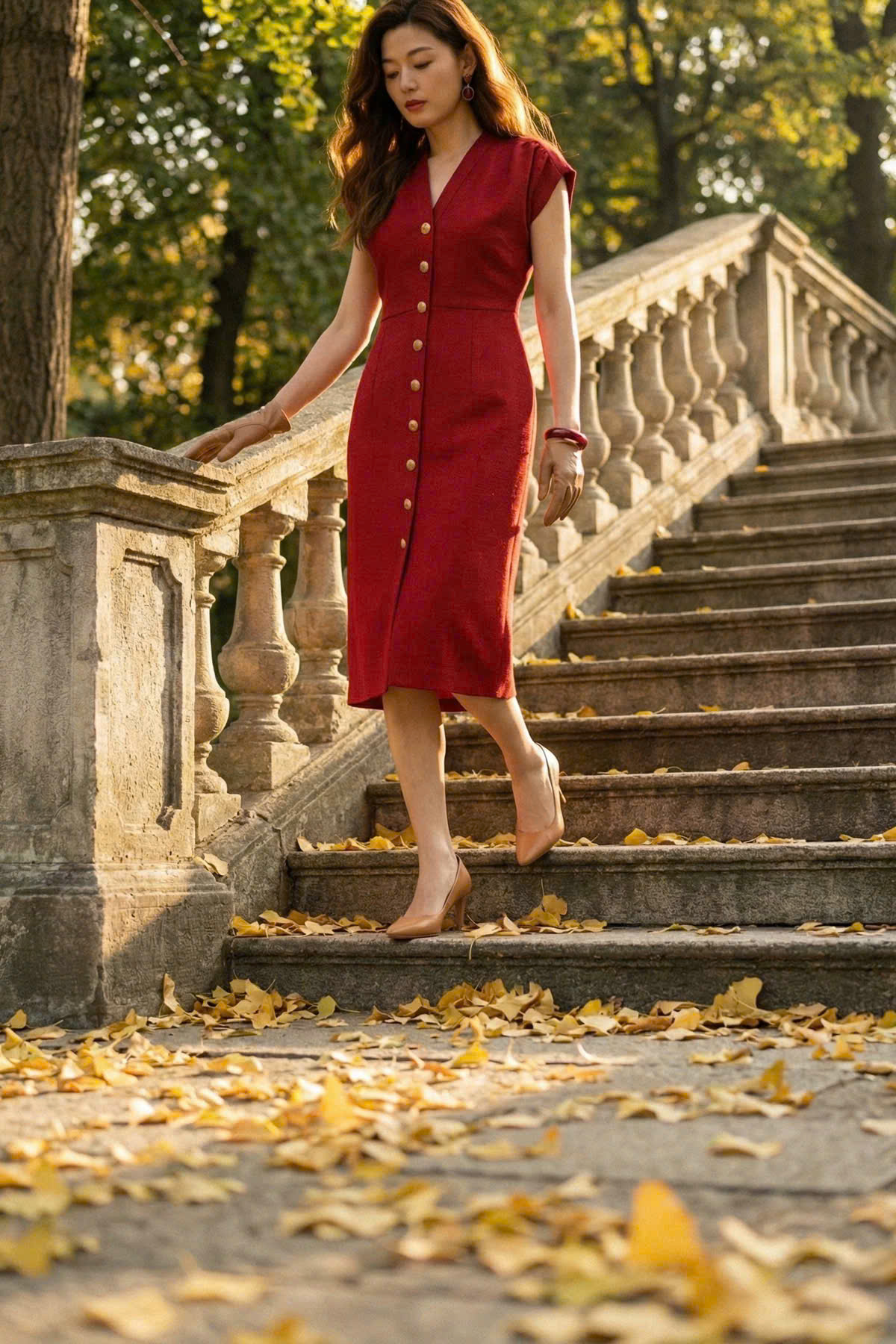 Đầm Ôm Body Tweed Đỏ Dự Tiệc thời trang thiết kế Hity Dre084