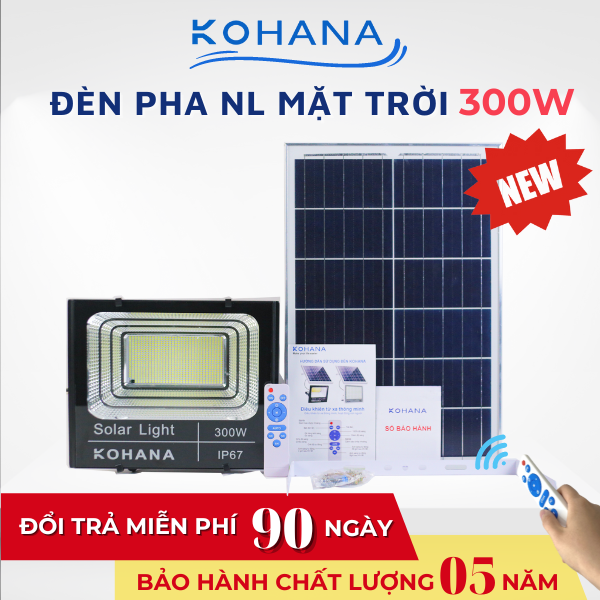 Đèn pha năng lượng mặt trời 300w