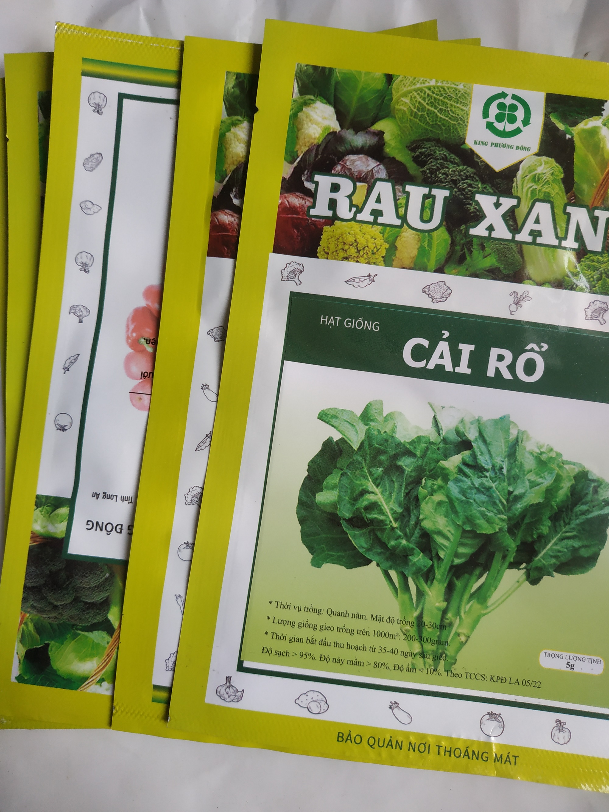 Combo 10 gói Hạt giống CẢI RỔ - gói 5 gram