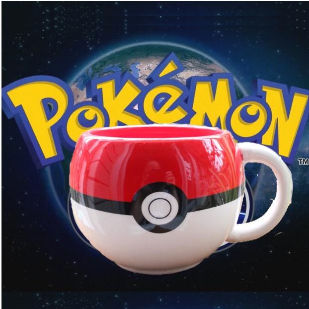 Cốc Gốm Hình Quả Bóng  Pokemon, Cốc Pha Sữa, Uống Nước Cho Bé, Quà Tặng Sinh Nhật Cho Các Bạn Nhỏ