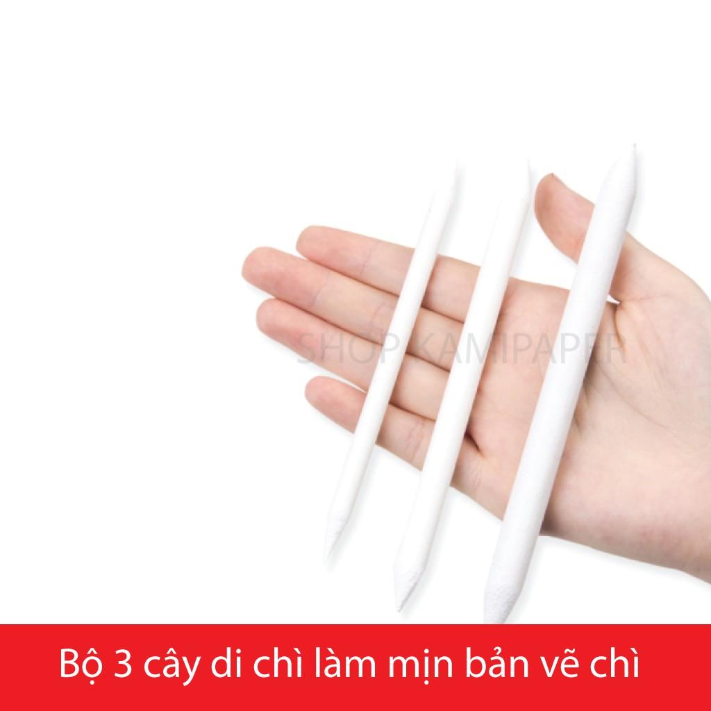 di chì, bộ 3 bút di chì làm mịn bản vẽ chì