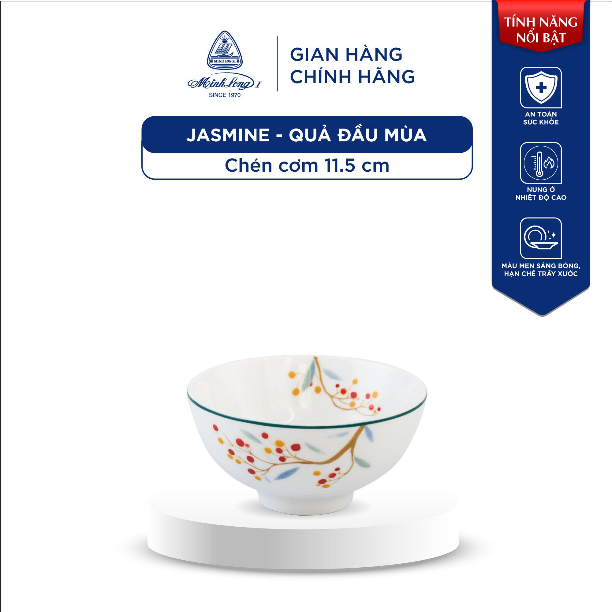 Chén Cơm Sứ Minh Long 11.5 cm - Jasmine - Quả đầu mùa