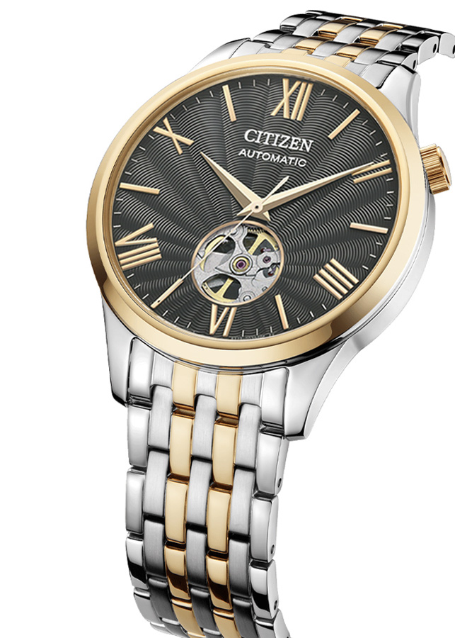 Đồng Hồ Nam Citizen Automatic Dây Thép Không Gỉ NH9136-88H - Mặt Đen (Sapphire)