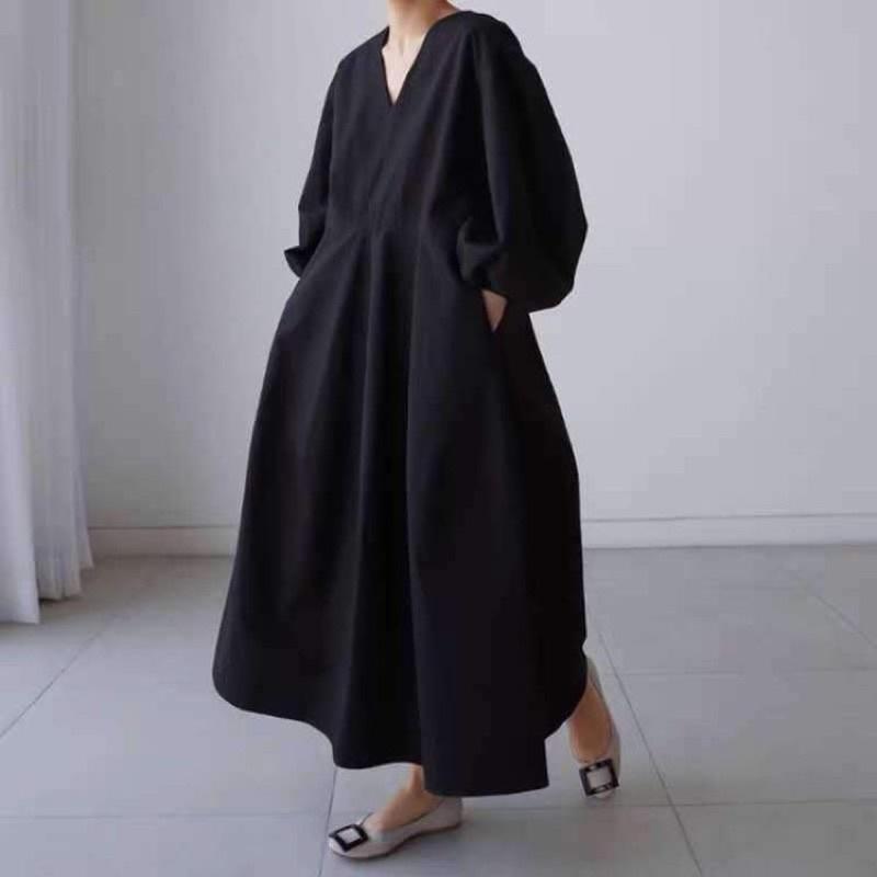 Đầm Linen Tay Bồng Dây Ngang