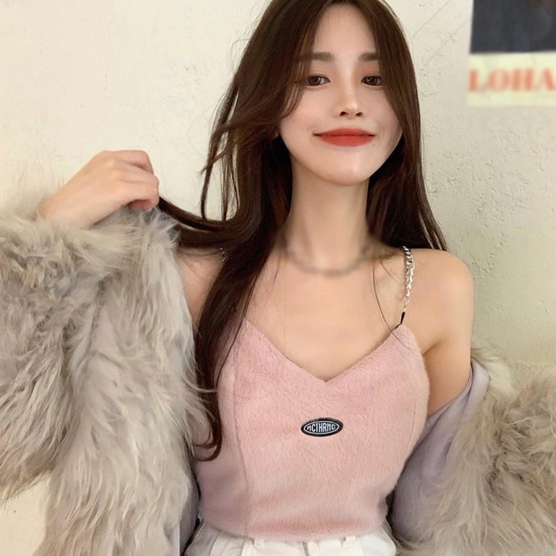 Áo Hai Dây Cổ Chữ V Dáng Ôm Quyến Rũ Cho Nữ