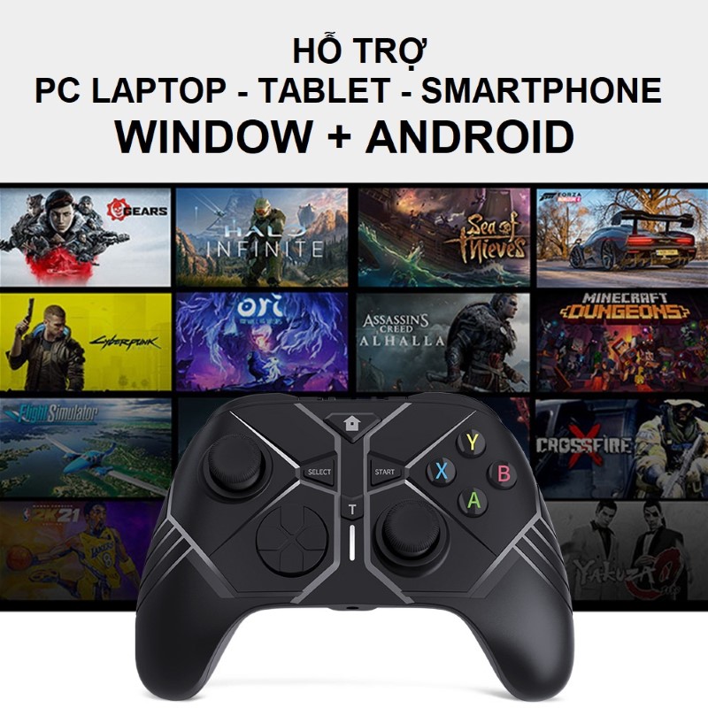 Gamepad tay game Không dây Bluetooth A101 cho máy tính, laptop, smartphone, máy tính bảng window android