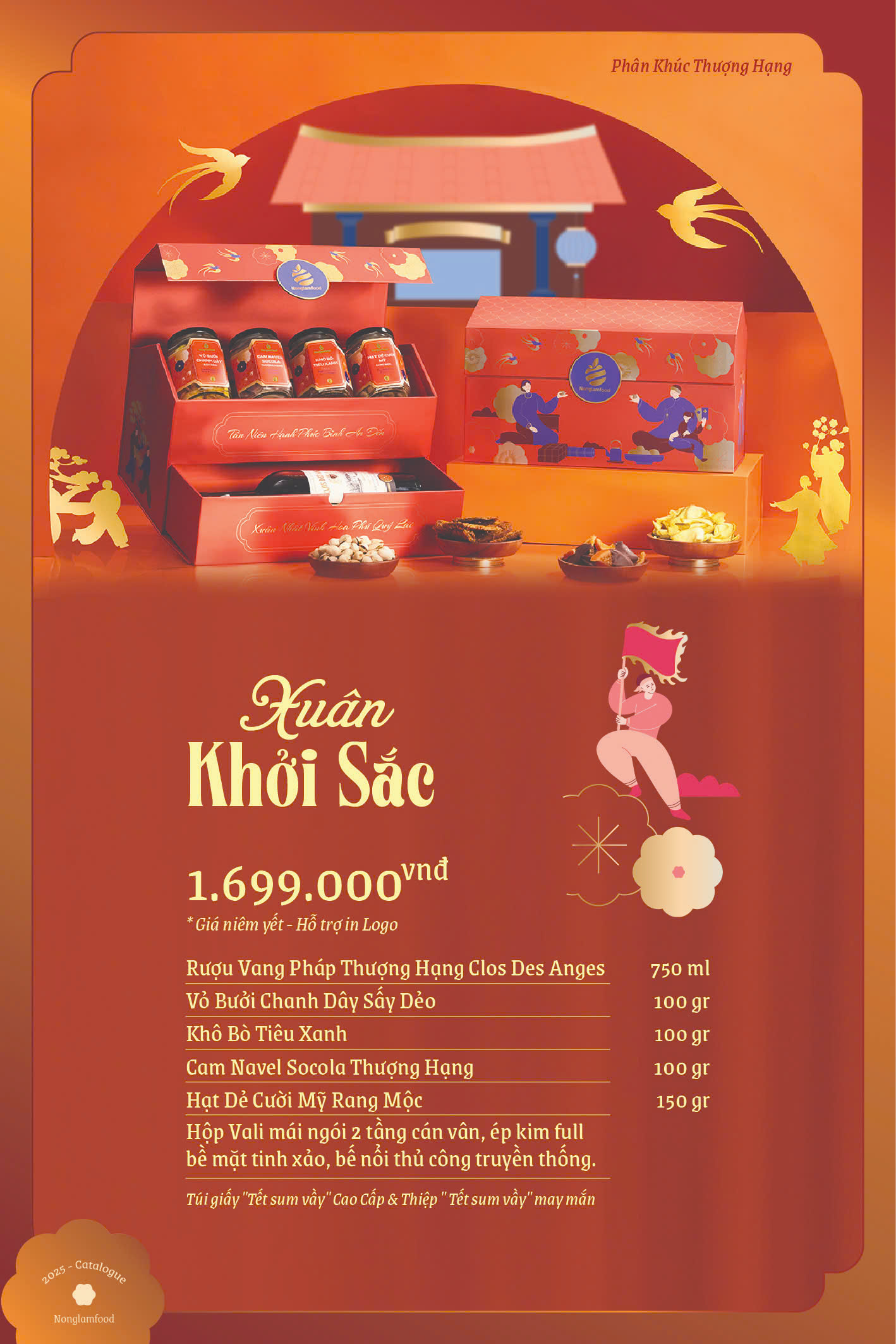 [BỘ QUÀ TẾT 2025] Set quà Tết Khởi Sắc Nonglamfood | Hạt mứt tết cao cấp, quà tặng cho người thân