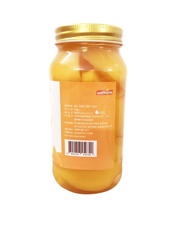Đào vàng lát ngọt Wellheim Korea 680g - Nhập khẩu Hàn Quốc