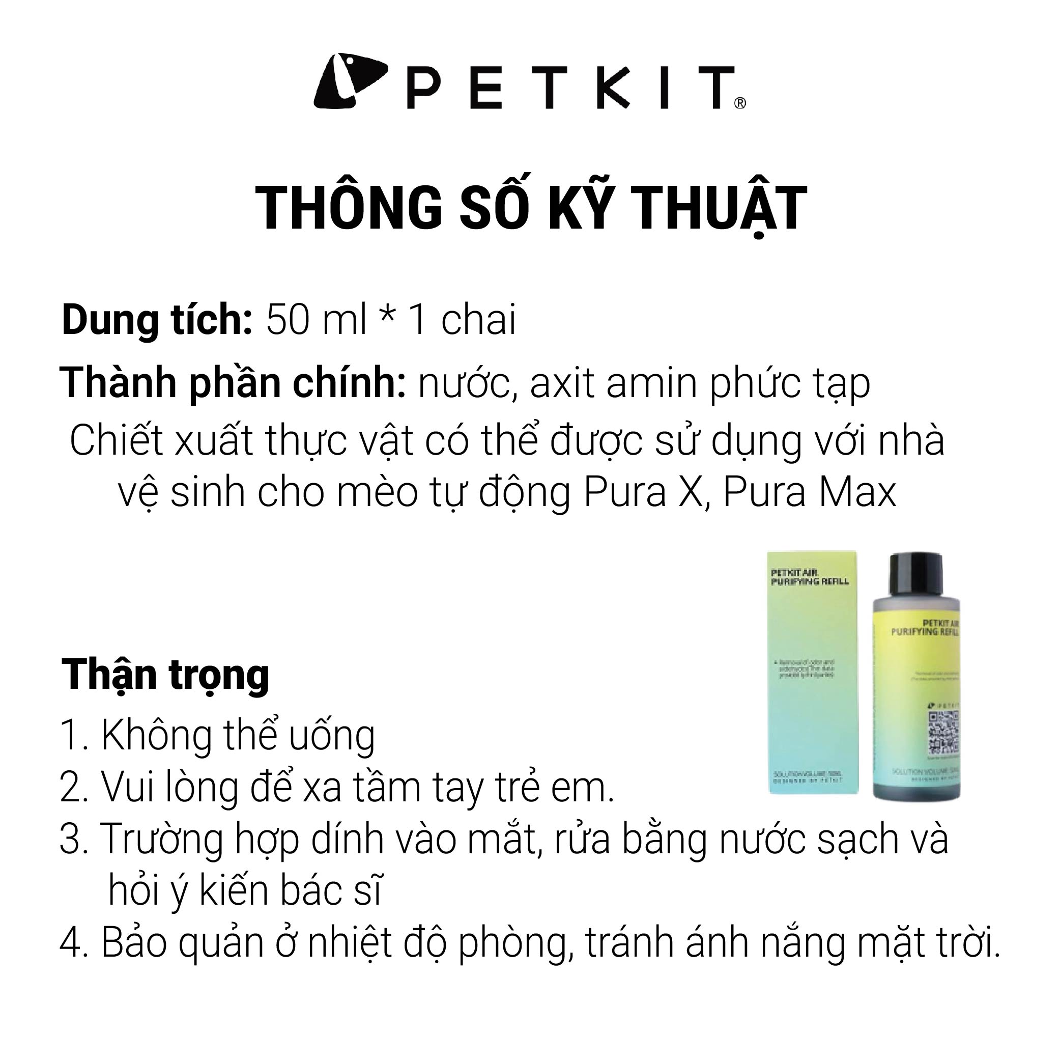 Tinh Dầu Dùng Cho Máy Vệ Sinh Petkit Pura Max , Máy Dọn Phân Mèo Petkit Pura X