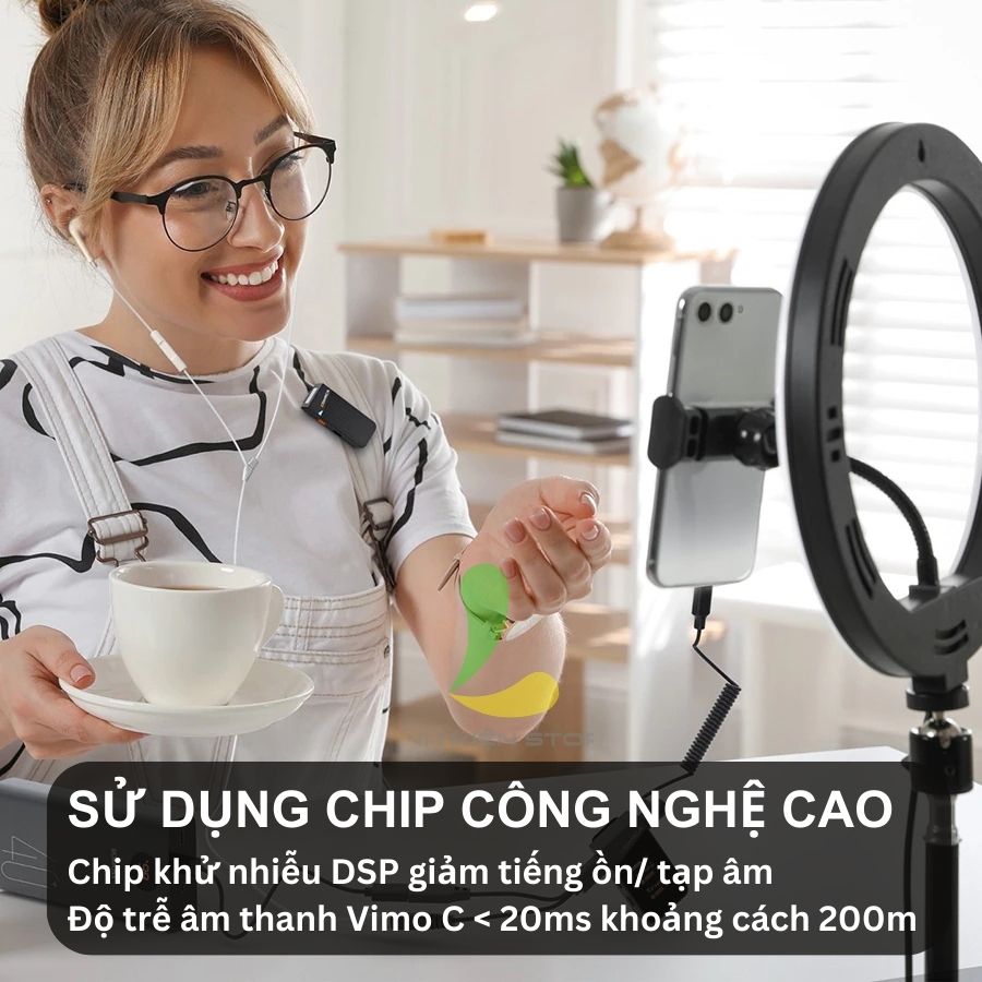 Micro thu âm không dây Comica Vimo C1/C2/C3 - Micro cài áo cổng 3.5mm cho điện thoại & máy ảnh - Hàng chính hãng