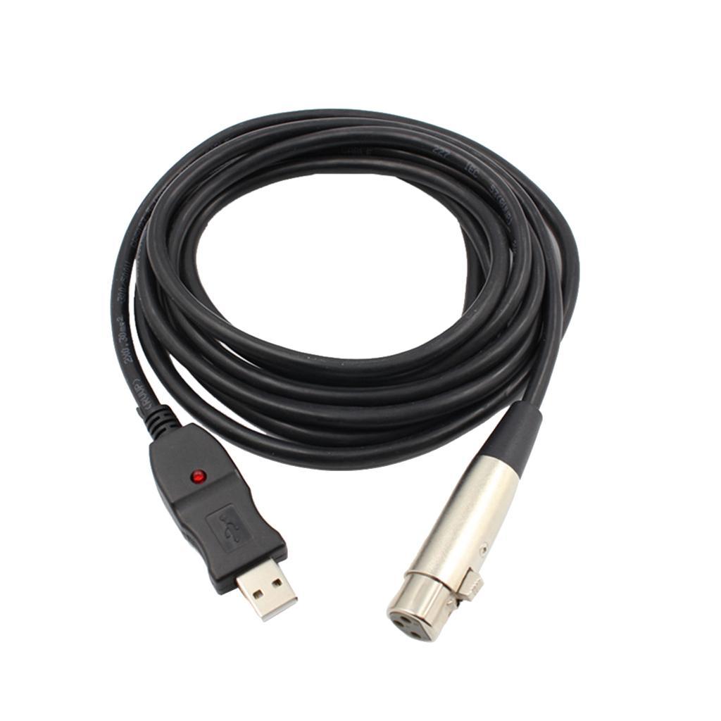 USB Microphone Cable MIC Link Cord Audio Adapter Connector Cable