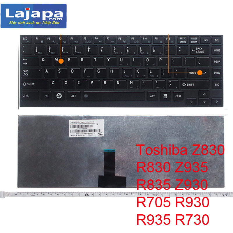 Bàn Phím cho Toshiba Dynabook R732 , R730, R731, R631, R632 Portege r935, r930, r830, r700, r835 , r705- keyboad laptop LAJAPA LAPTOP NHẬT BẢN- keyboad Bàn phím laptop Toshiba Portege R630 R631 R632 R700 R705 R730 R731 R732 R830 R835 R930 R935