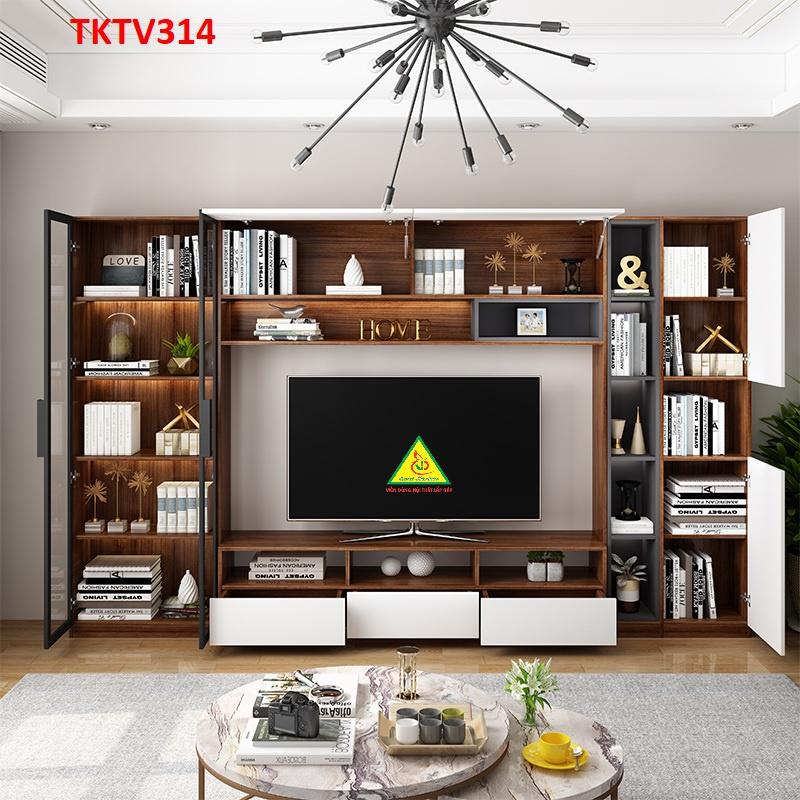 Tủ kệ tivi trang trí phong cách hiện đại TKTV314 - Nội thất lắp ráp Viendong adv