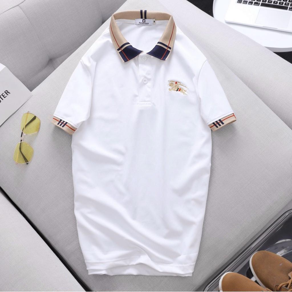 ÁO THUN NAM CỔ BẺ THÊU LOGO CÓ SIZE 3XL
