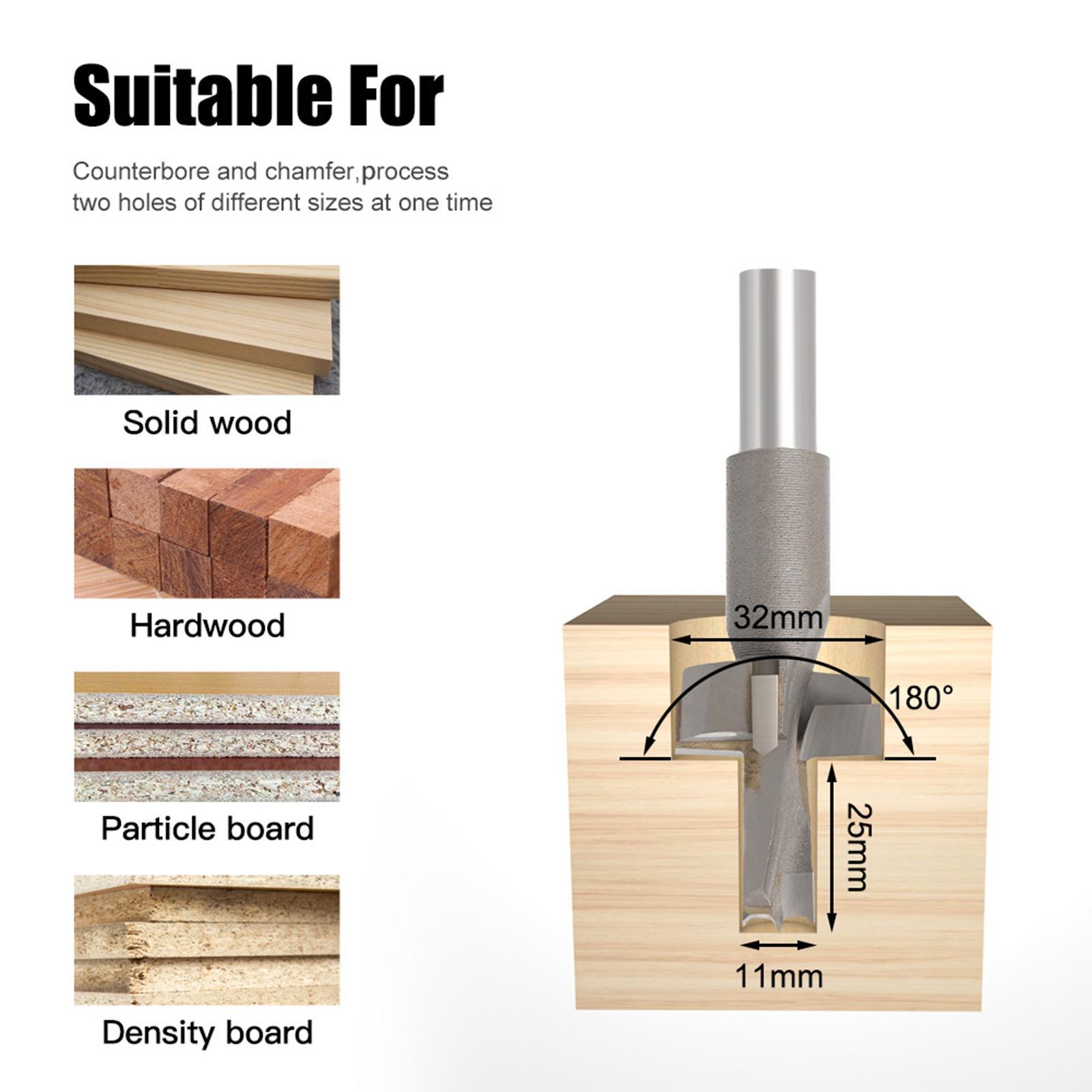 Woodworking Hole Boring Bits Wood Drill Bits Round Shank for Particle Board