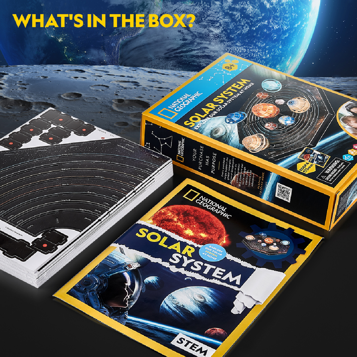 Đồ Chơi Lắp Ráp Mô Hình Hệ Mặt Trời Chuyển Động Nat Geo STEAM DS1087h